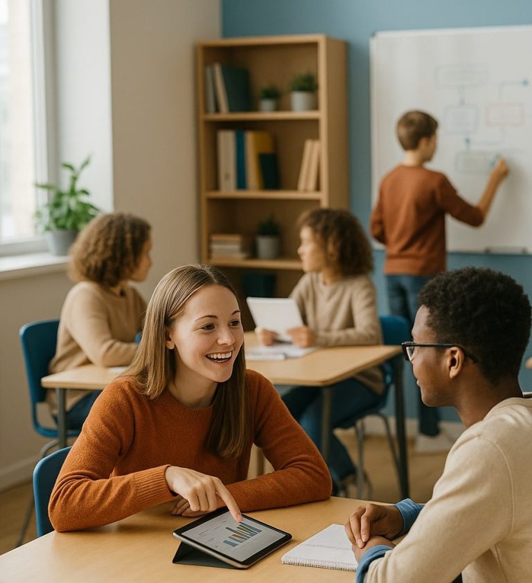 Profilbild der Bildungsgestalterin Germain B. Bartlett beim konzentrierten arbeiten